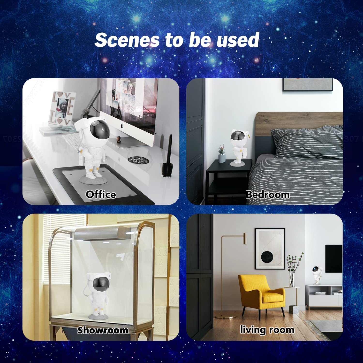 Astronaut Galaxy Projector Night Light | 360° Adjustable Nebula Lamp with Remote & Timer | Star Projector for Kids Bedroom, Baby Room, Gaming Room, Home & Party Décor