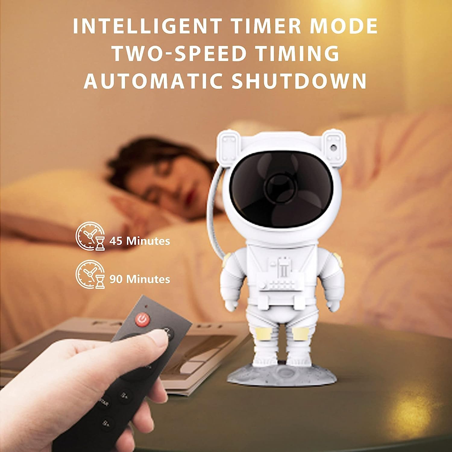 Astronaut Galaxy Projector Night Light | 360° Adjustable Nebula Lamp with Remote & Timer | Star Projector for Kids Bedroom, Baby Room, Gaming Room, Home & Party Décor